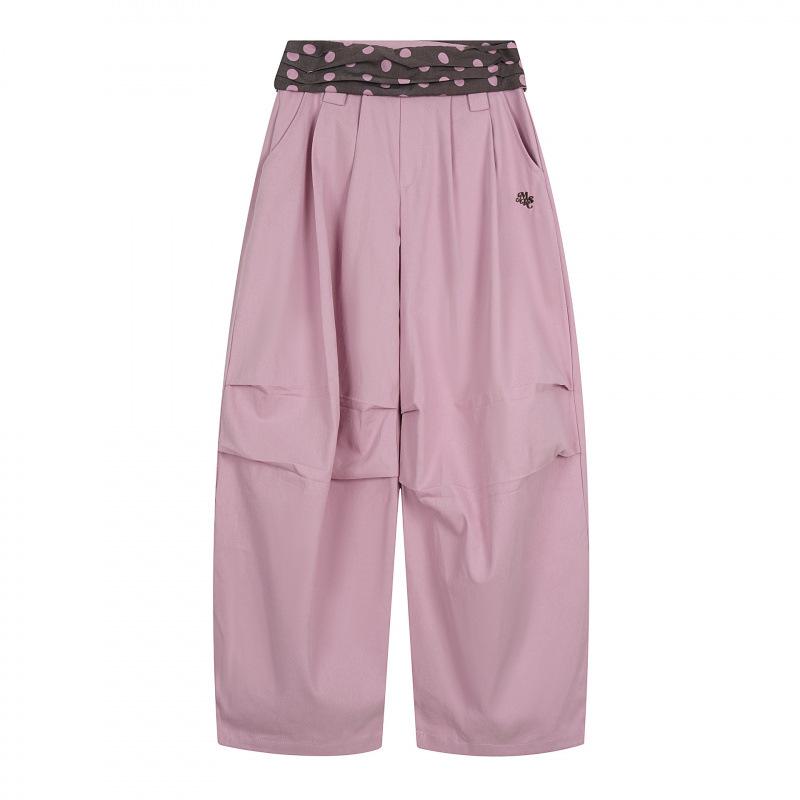 Guan Qu Women s Spring Retro Wide-Leg Casual Pants L