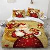 3D Christmas Duvet Cover Microfiber Santa Claus Comforter Cover Cartoon Bedding Set Twin King Quilt Cover With Pillowcases