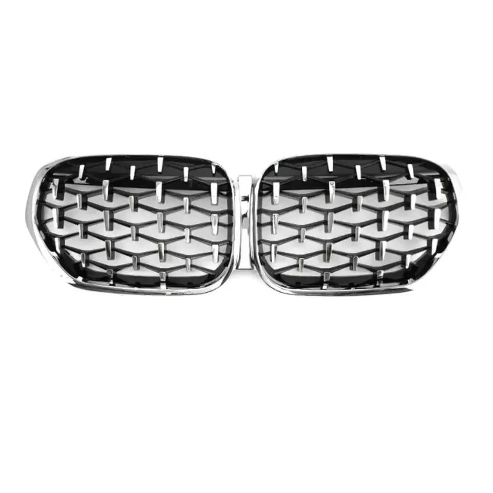 Compatible Black Chrome Kidney Grille for 2020-2022 BMW X1 F48/F49