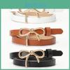 Fashion Skinny Leather Belt With Alloy Buckle For Girls And Women