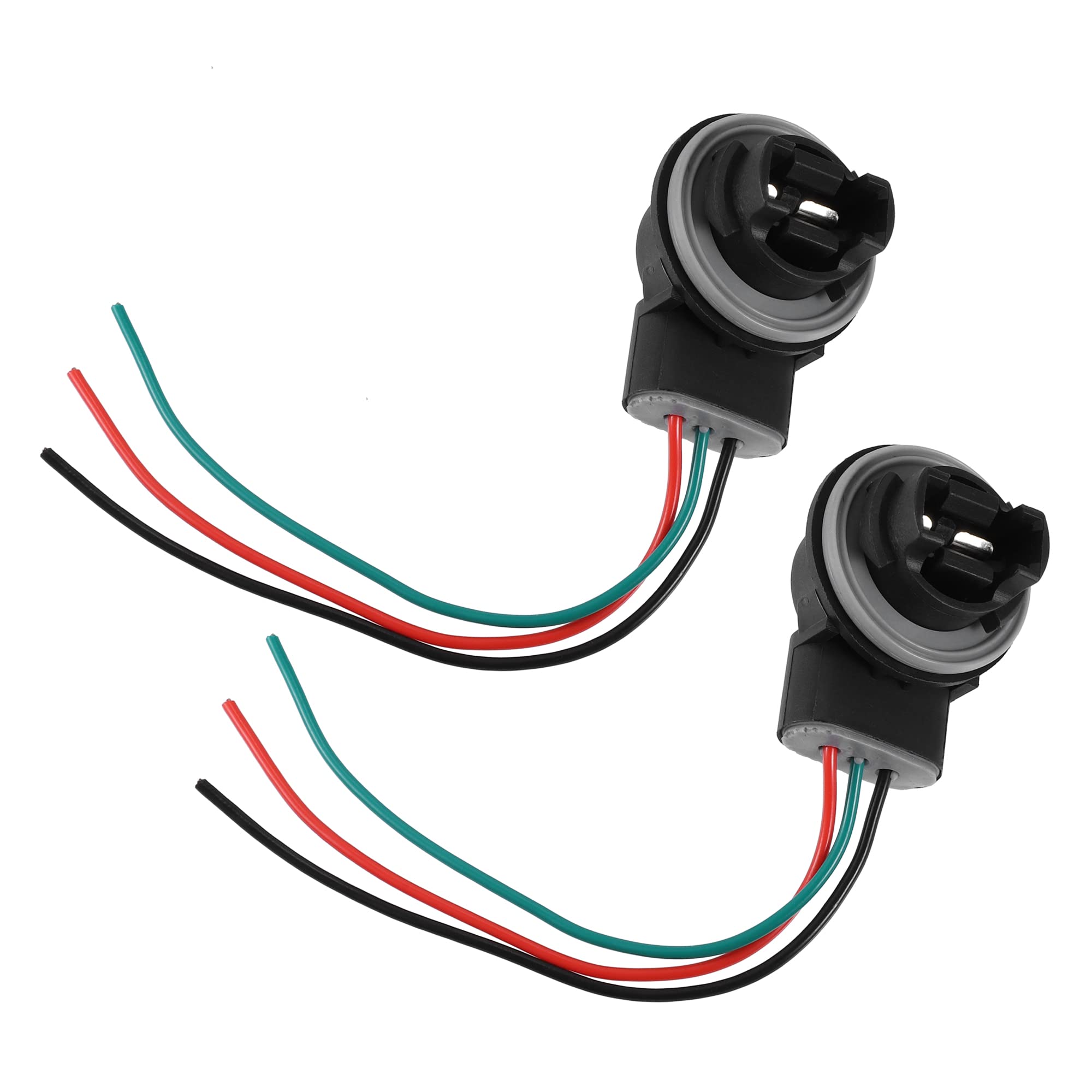 

X AUTOHAUX Патрон для автомобильной лампы Гнездовой адаптер 3157 T25 Замена лампы стоп-сигнала автомобиля 2 шт. чёрный