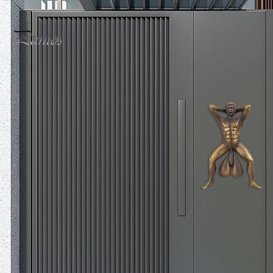 Male Prank Doorbell Funny Naked Man Door Knocker Easy To Install Prank Male Doorbell Decoration Gift for Friends