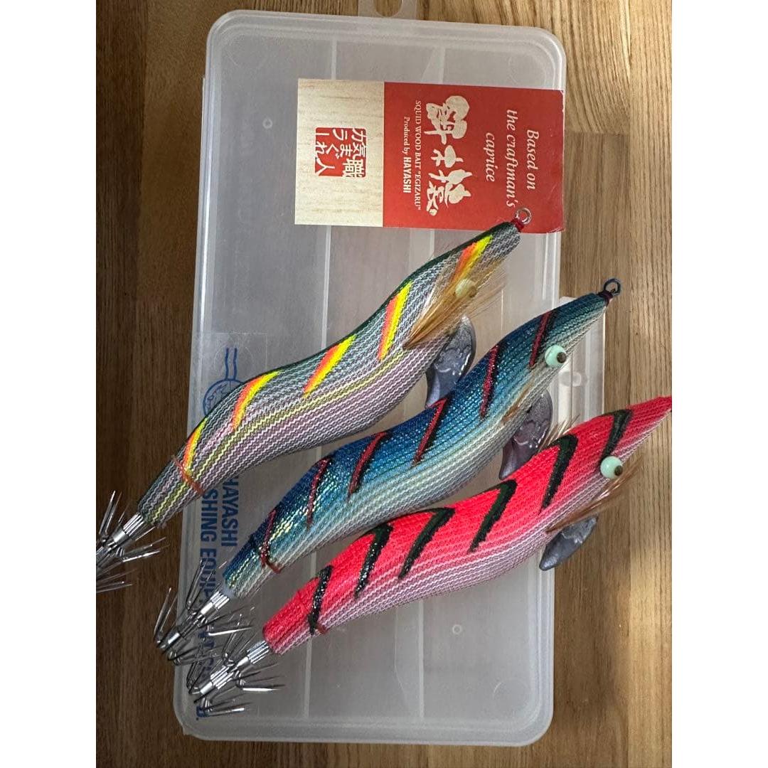 Used Rare item Hayashi bait tree monkey set of 3 No. 3.5 egging fishing gear squid fishing egging