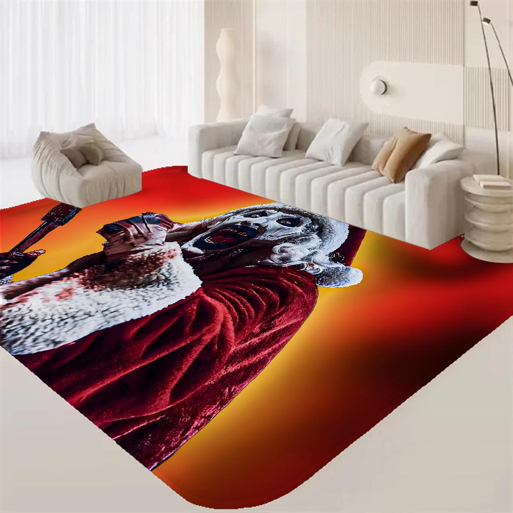 T-Terrifier 3 Skräck Clown Film Badmat Barnrum Sovrumsdekoration Balkong Halkfri Dörrmatta Vardagsrum Alfombra