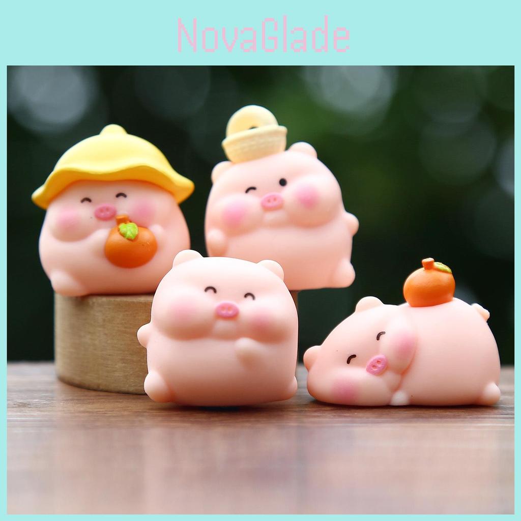 Cartoon Lucky Pig Pvc Action Figures Collectible Figurine For Collectors And Giftgiving