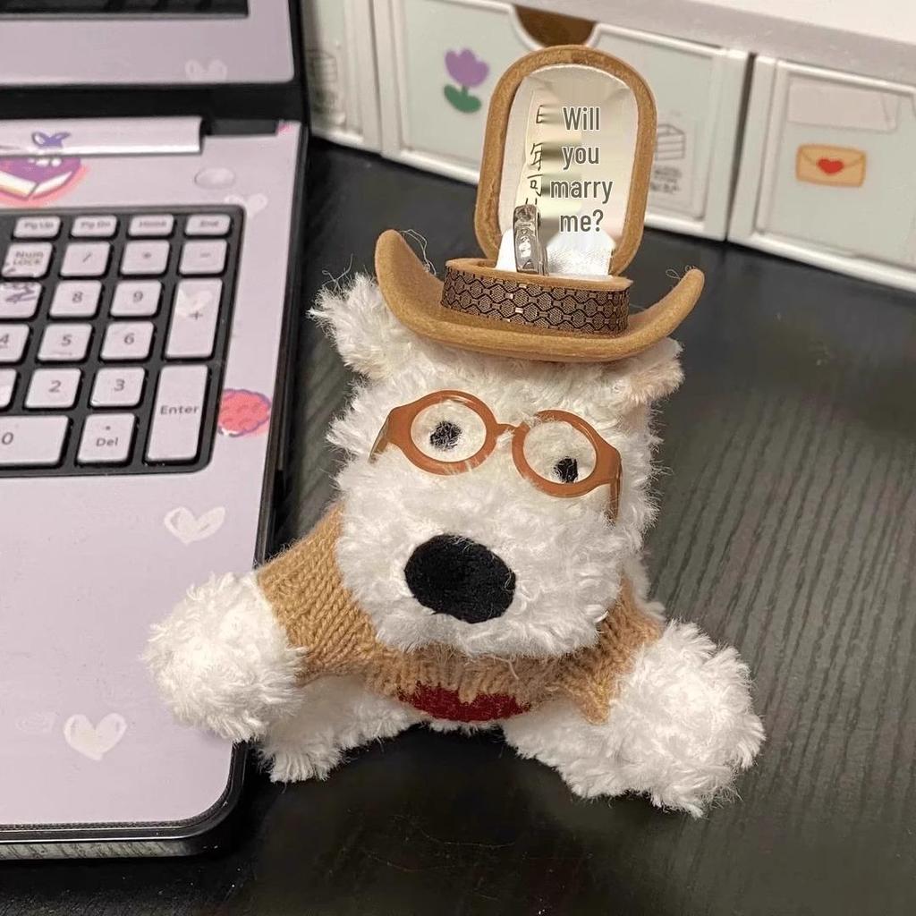 Romantische Kleine Bär Drehbare Kuchenringbox - Perfektes Geschenk für Mädchen oder Ehefrauen Geburtstag, Kreative Überraschung und Geständnis