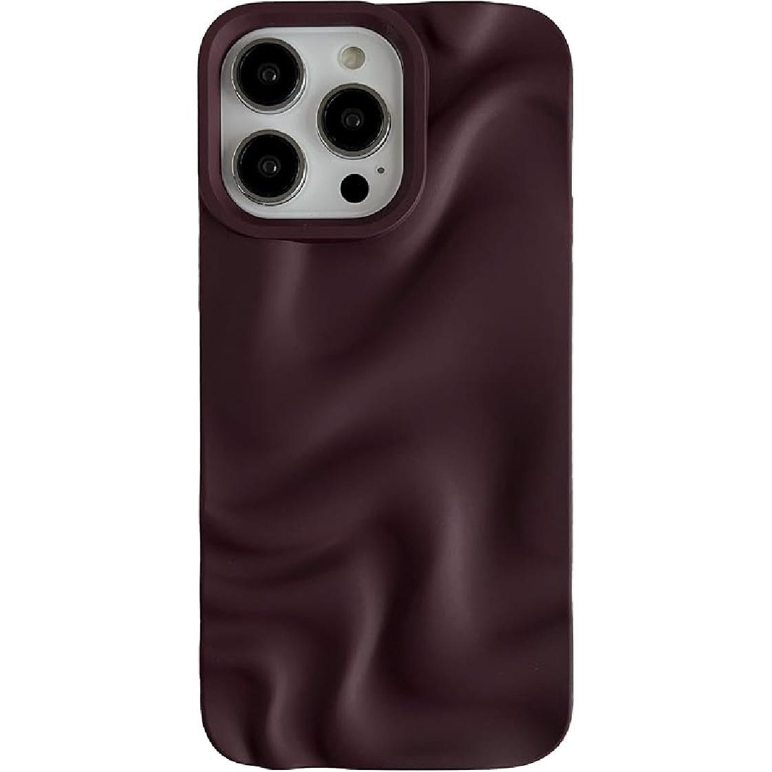 Caseative for iPhone 14 Pro Max Case,Water Ripple Pattern Wave Compatible with iPhone Case (Coffee,iPhone 14 Pro Max) вино красного