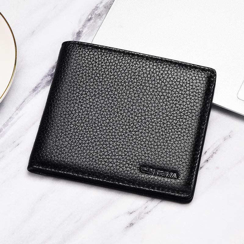 Leather Wallet Men's Short New Thin Change Wallet Card Bag Simple First-layer Cowhide Wallet