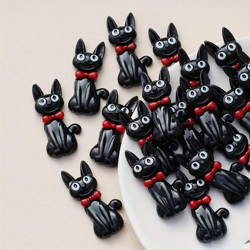Handicrafts Sewing Products Scary Cat Patch Resin Decorative Crafts Keychain DIY