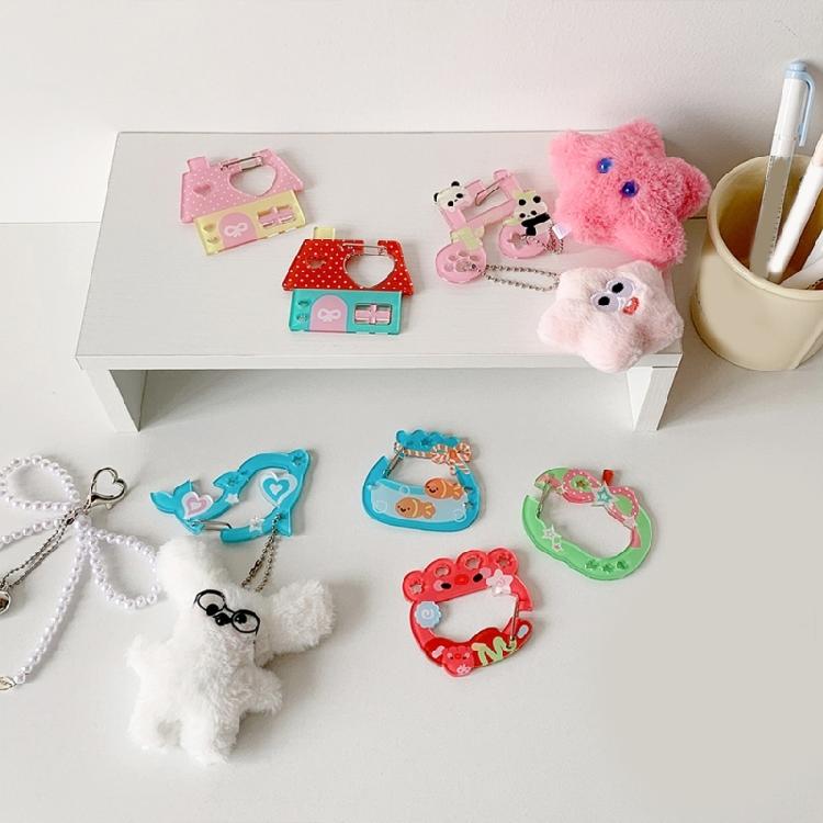 Multifunctional Carabiner Key Holder Acrylic Design For Backpack Decors Keychains Bag Charm Students Travel Essential