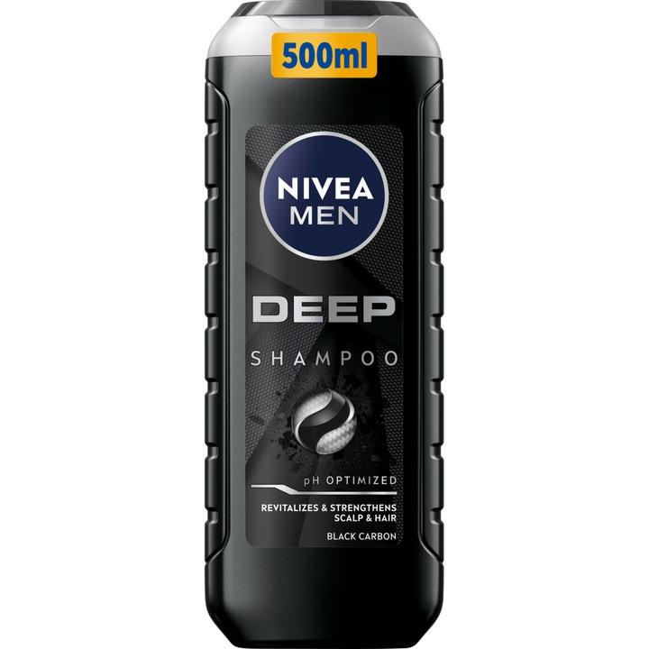 NIVEA MEN DEEP Purifying Shampoo for Men with Black Charcoal 500ml