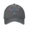 Top Gun Jet Blu & Rosso Logo delle Star del Cinema Cappellino da Baseball Vintage in Denim Usurato Copricapo Unisex per Viaggi all'Aperto Cappellini Regalo Cappello