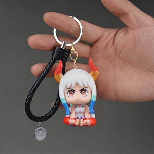 Cartoon Figure Luffy Zoro Sanji Key Chain Pendant Doll Keychain Backpack Accessories Gift ONE PIECE Lightweight Carry Portable Mini Cute