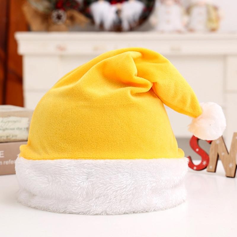 Party Hat MerryChristmas Plush Hat for Festival Family Gathering PartyFavor Props Hat Holiday Cap Decorative Santa Hat