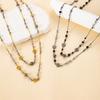Sweet Cool Spice Bohemian Long Necklace Vintage Vintage Double Layer Flower Beaded Necklace Personality Niche Necklace