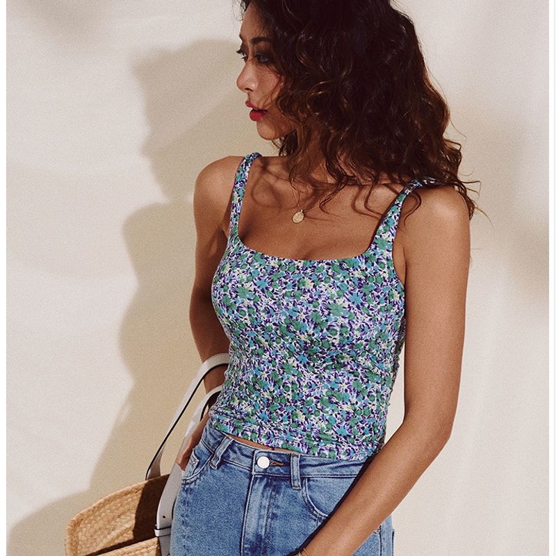 Color Floral Yoga Clothes Vest Nice Sports Bra Strap Chest Pad Beauty Back Breast Holding Workout Underwear Bra