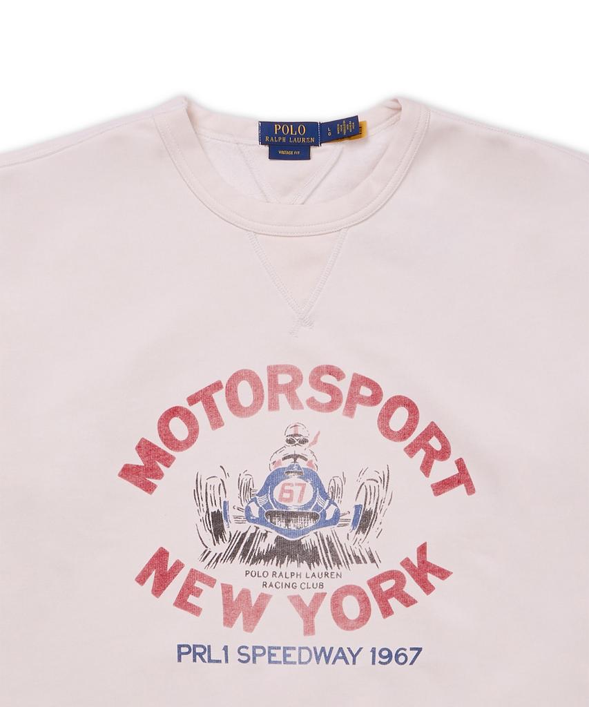 POLO RALPH LAUREN Vintage Fit Fleece Graphic Sweatshirt - White