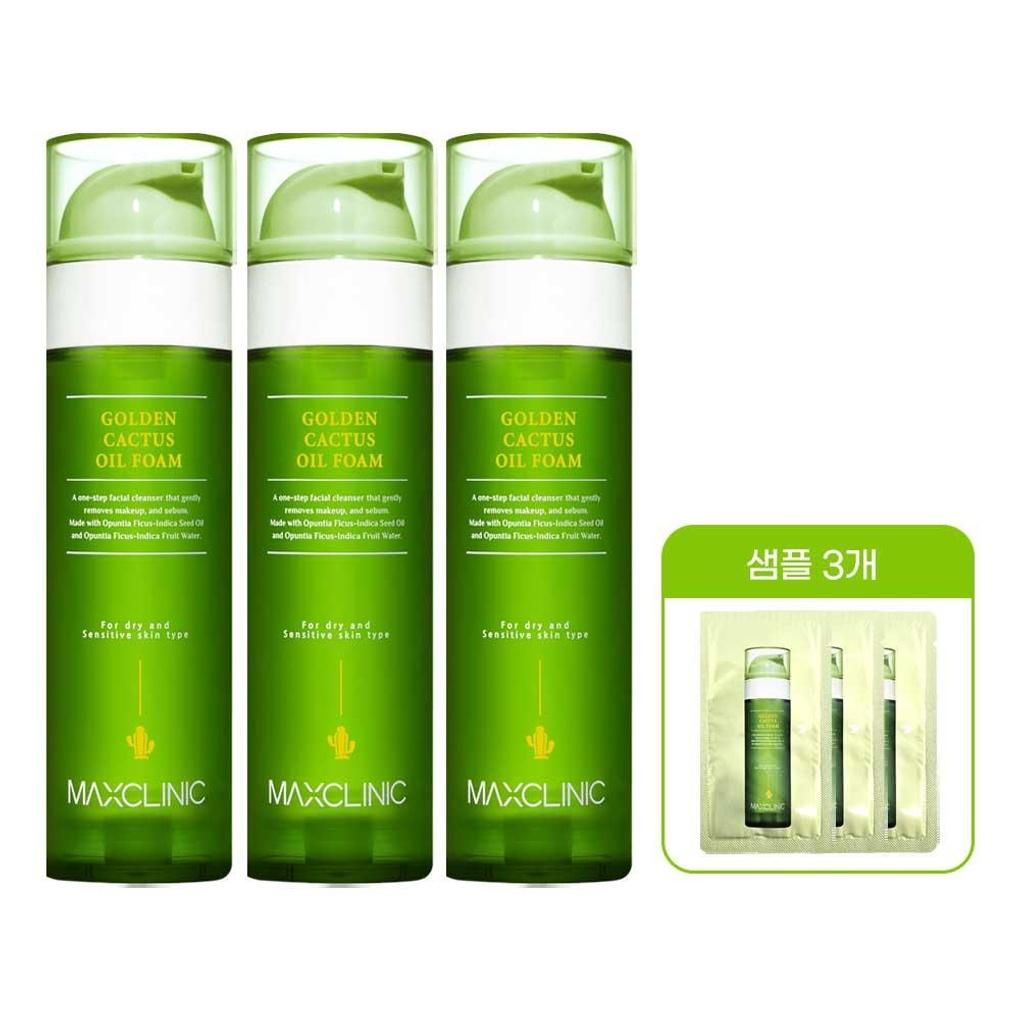 

Max Clinic Oil Foam Cleansing Golden Cactus Large Capacity 110g x 3 + 3 Samples Max Clinic Golden Cactus 110g x 3 + 3 samples