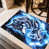 1pc Wolf Forest Scene Rug Home Carpet Non Slip Office Decor Gift Living Room Bedroom