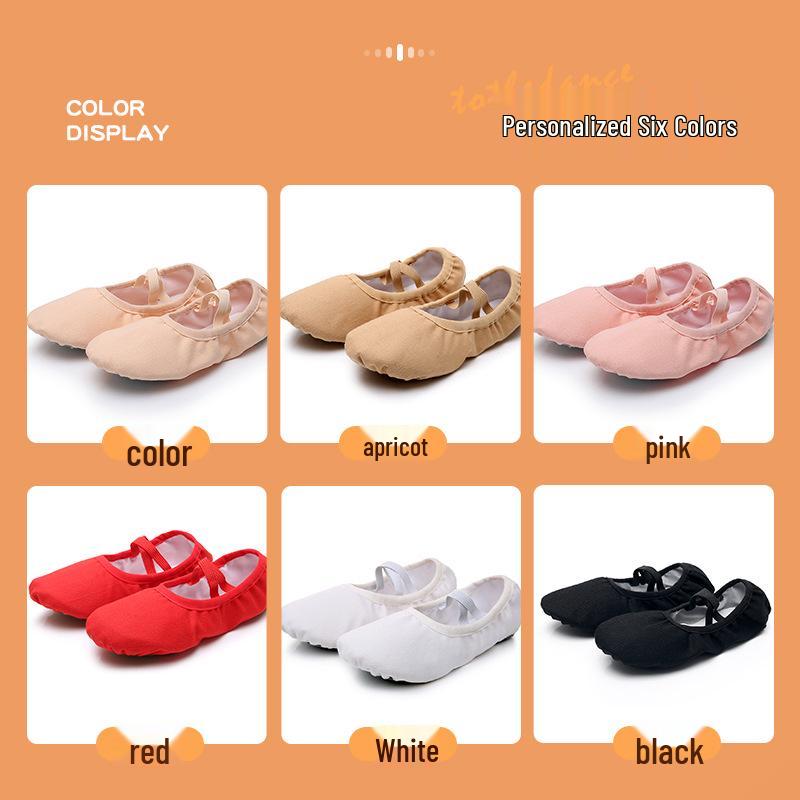 Girls' and Women's Cotton-Padded Non-Slip Ballet Dance Shoes - Flat Heel, Lightweight, for Winter Practice