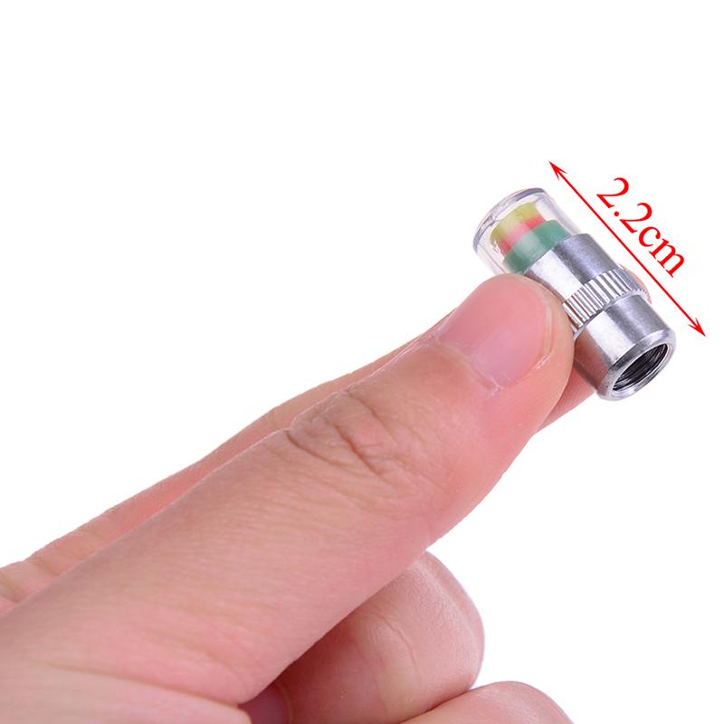 4Pcs Detecting Pressure Indicator Tire Monitor Car Alarm Visible Caps