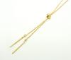 18K Necklace Slide Long Necklace Venetian Chain Necklace In Japan Yellow Gold Total Length [Honma Jewelry] Y-shaped (Made 73cm)