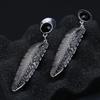 Women Summer Fashion New Arrival Elegant Bohemian Vintage Jewelry Feather Earring Summer Black Leaf Earring Pendant Accessories