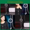 Elegant Korean Style Geometric Long Pendant Necklace For Women Jewelry Accessories
