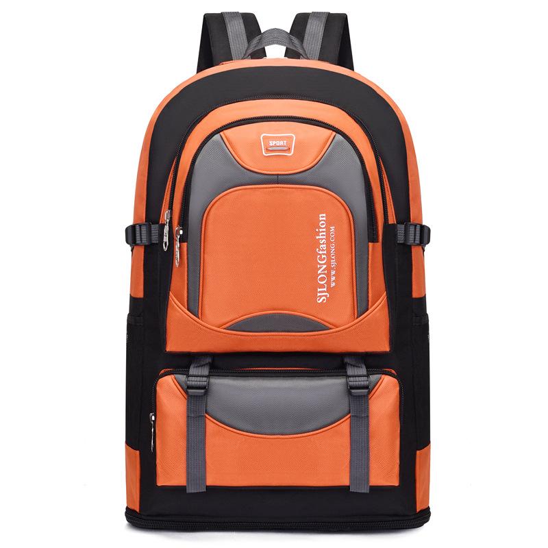 

Альпинистский рюкзак из утолщенной ткани Оксфорд, повседневный, для активного отдыха, большой вместимости, водоотталкивающий, складной рюкзак для путешествий на открытом воздухе оранжевый