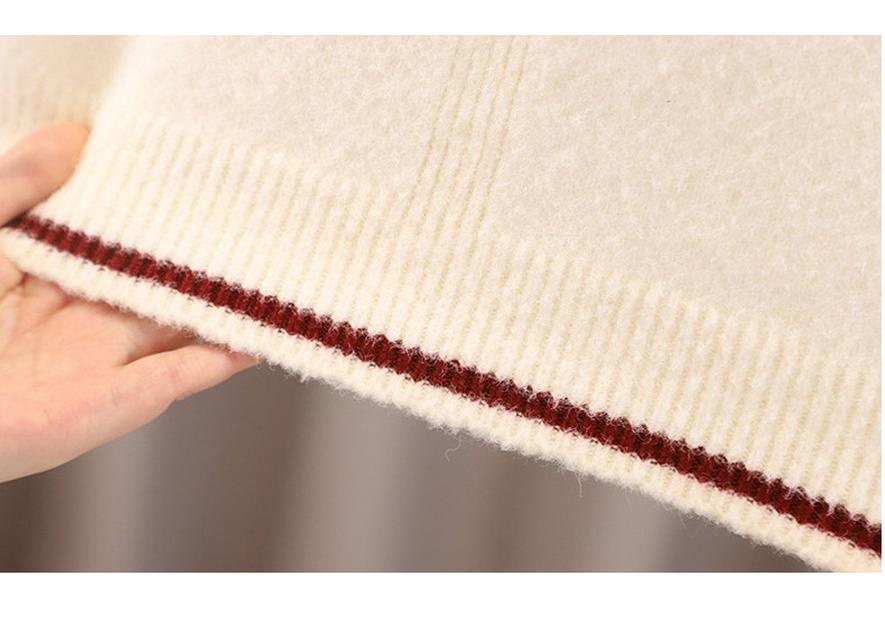 Girls' Stylish Korean-Style Knit Cardigan Sweater – Long-Sleeved, Spring/Autumn Academy Look
