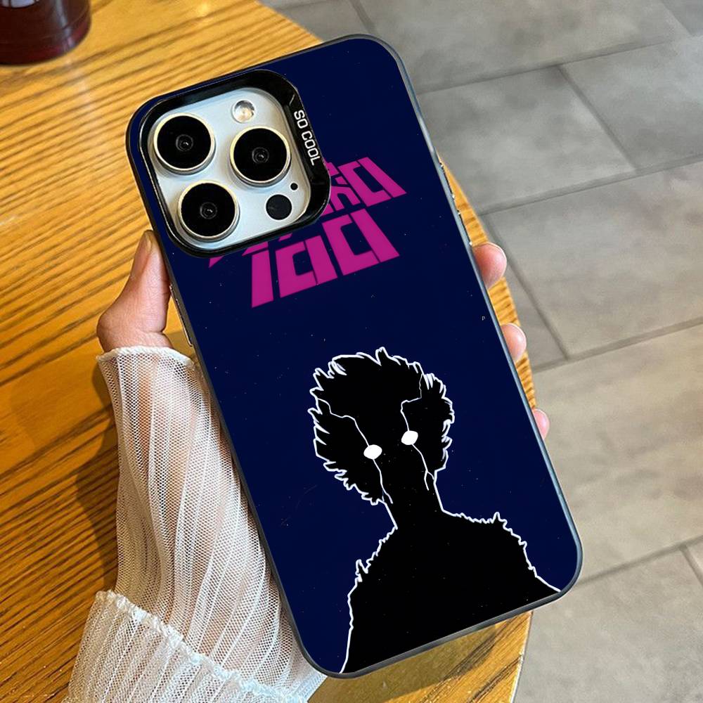 

MOB-100 S-Shigeo K-Kageyama Phone Case For iPhone 16 17 15 14 12 13 Pro Max Black Candy Matte Shockproof Cover iPhone17