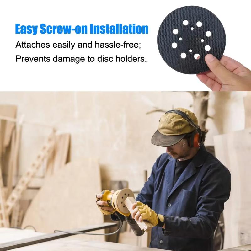

1Pcs Replacement Sanding Pad 5 Inch 8 Hole Hook And Loop Backing Plate For Ridgid R2600 Craftsman Random Orbit Sander one size