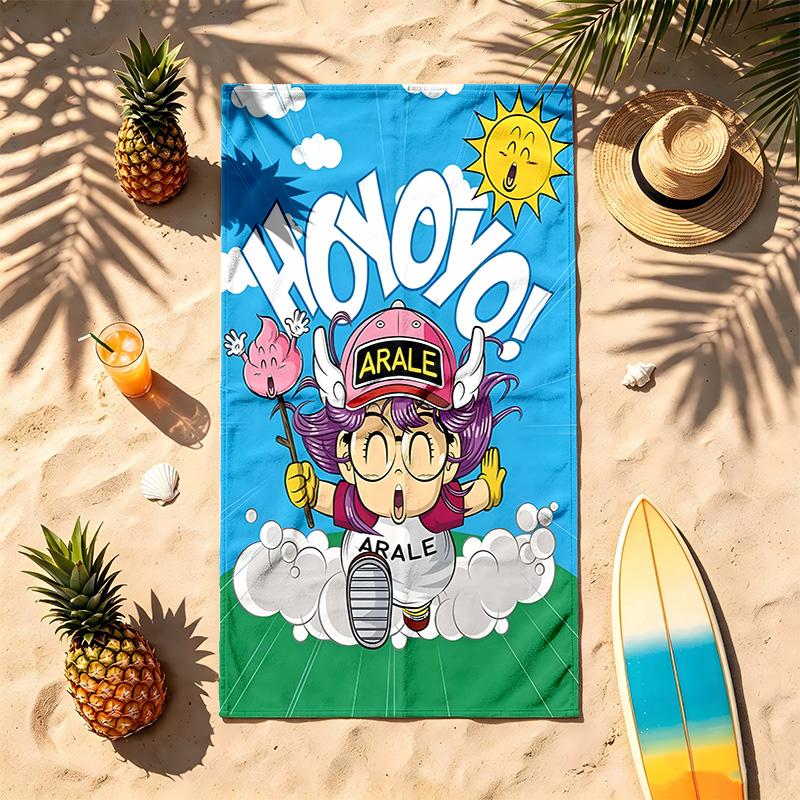 Arale (5) Theme Beach Towel Sand Resistant Soft And Comfortable Suitable For The Pool Camping Yoga And Diving A Travel