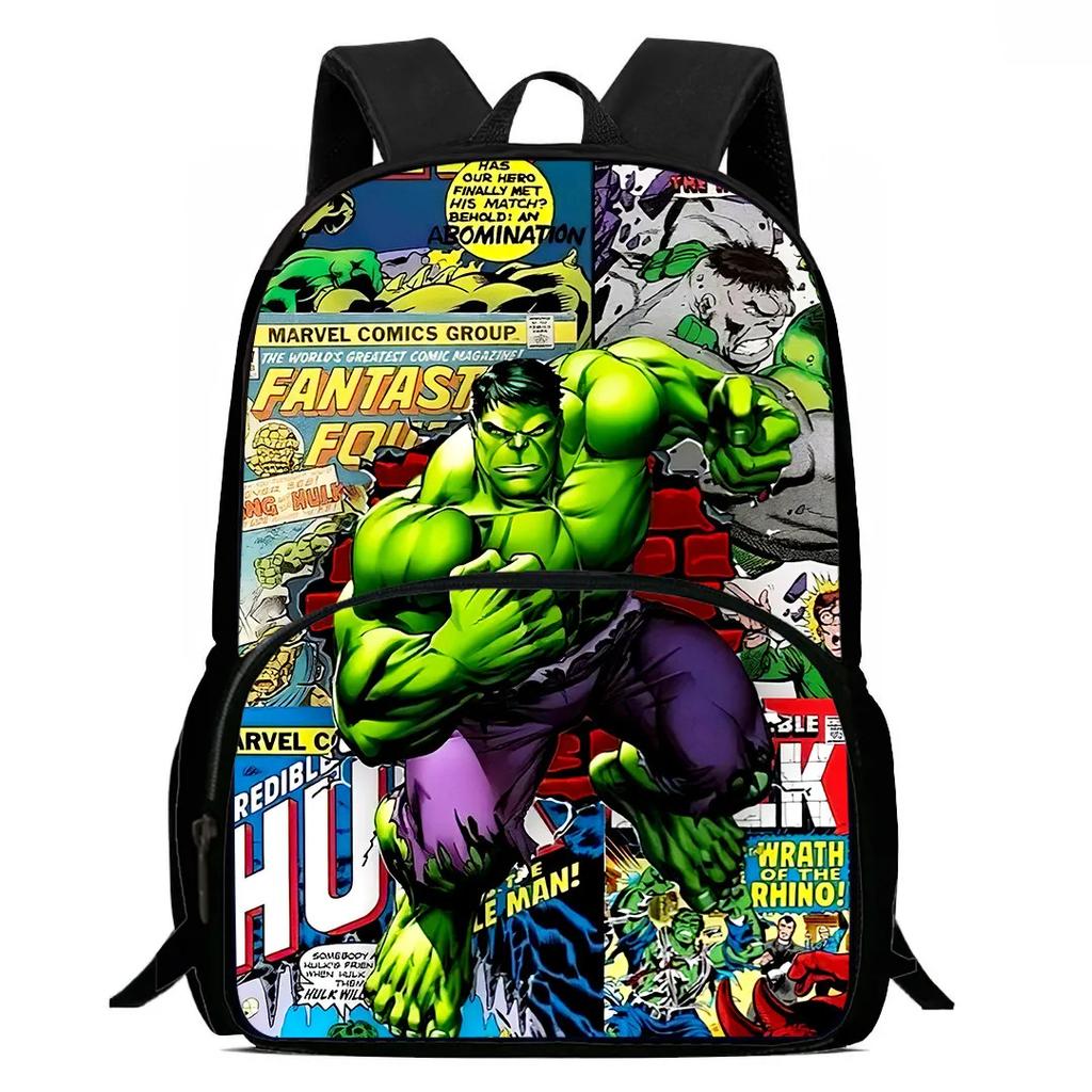 Marvel Child School Backpack with Front Pocket,Cartoon Marvel School Bags for Boys Girls,Durable Kids Backpack for Pupil Student