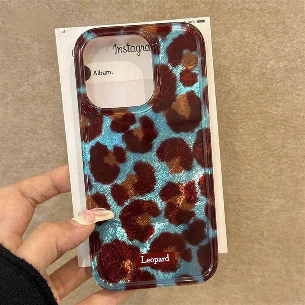 Luxus-Leopardenmuster-Handyhülle für iPhone 17 Air 16 16e 15plus 14 13 12 11 Pro Max Stilvolles Tier-Muster Stoßfeste Rückabdeckung