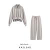 Kaslead New Women Clothes Western Style Poplin Patchwork Hoodie Casual Trousers 0264315 0264316