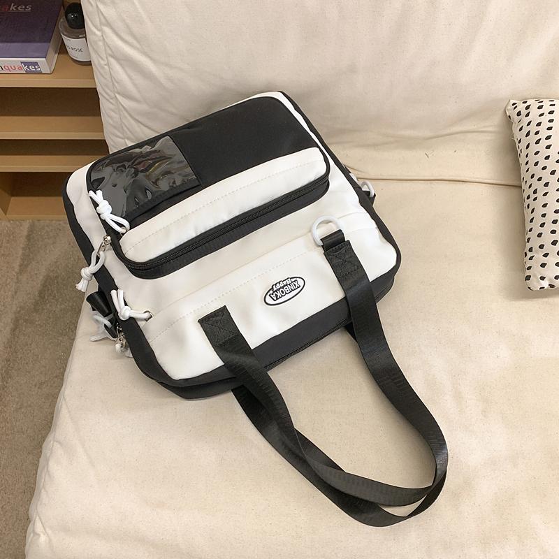 Damska Torba na Ramię Color Block Styl College Studencka Torba Crossbody Torba na Książki do Klasy