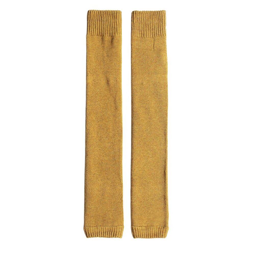 

JK Форма Защита коленей Гольфы выше колена Вязаная защита стопы Лолита Рукава Женские гетры жёлтый