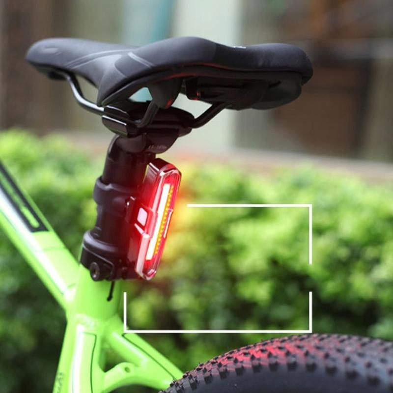 USB Rechargeable Bike Flashlight Lamp Safety Warning Taillight LED Bicycles Watertight Tail Light, Bicycles Rear Light