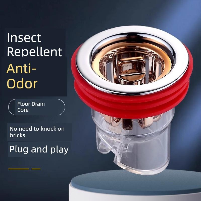 Floor Drain Deodorizer Bathroom Sewer Pipe Filter Net Universal Anti-Odor Cover Sealing Core Gadget