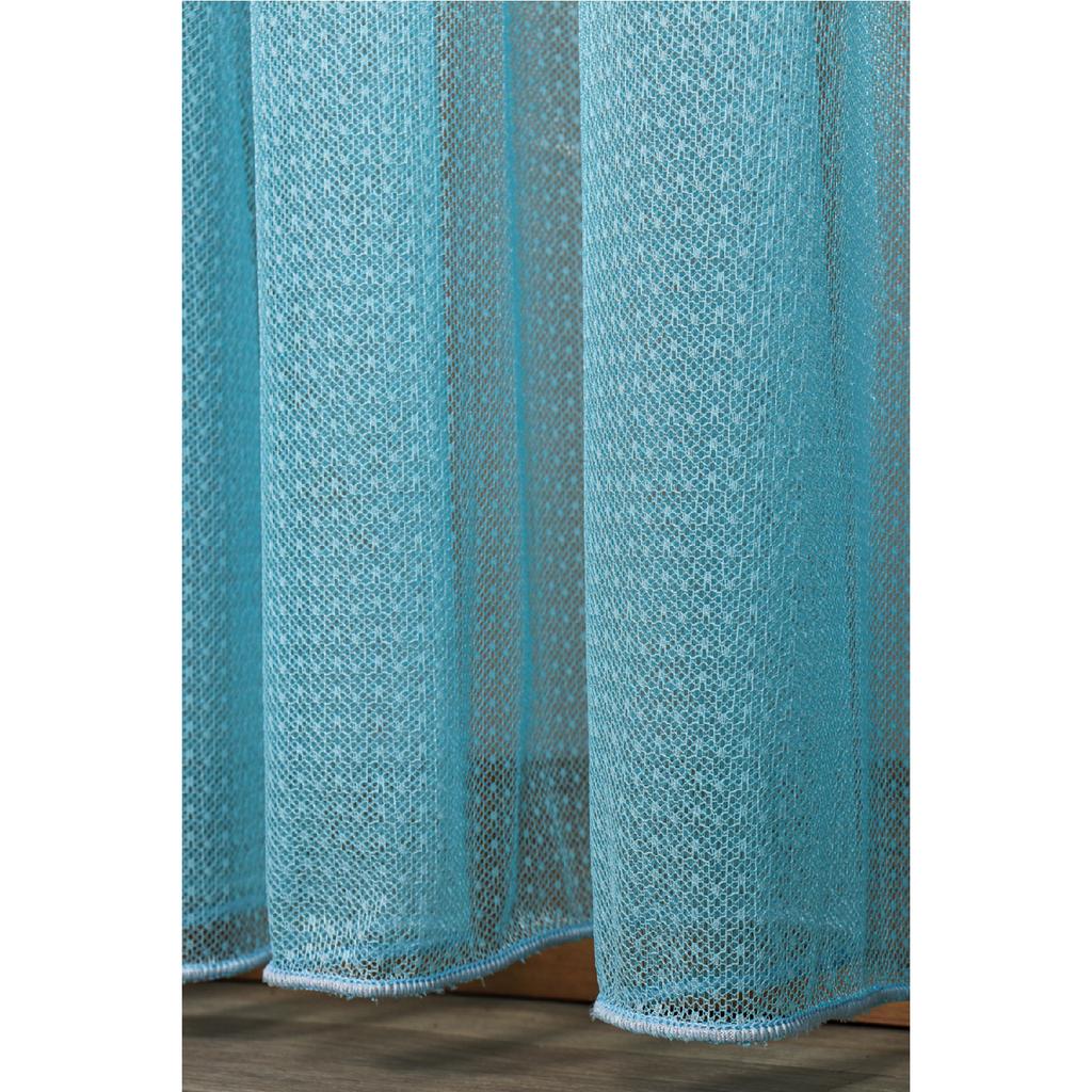 Tenda in tulle blu con motivo Poly Pattern 1/2,5 pieghe regolari