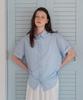 Button Tencel Two Button Shirts (Skyblue)