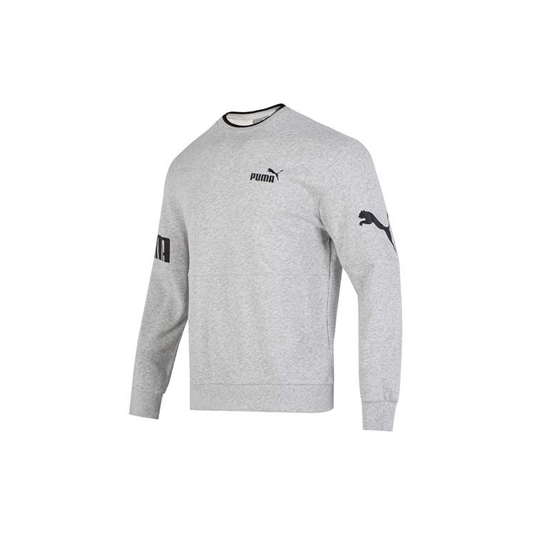 Puma Sweatshirts Men's Gray Crew Neck Moderate Regular 676666-04