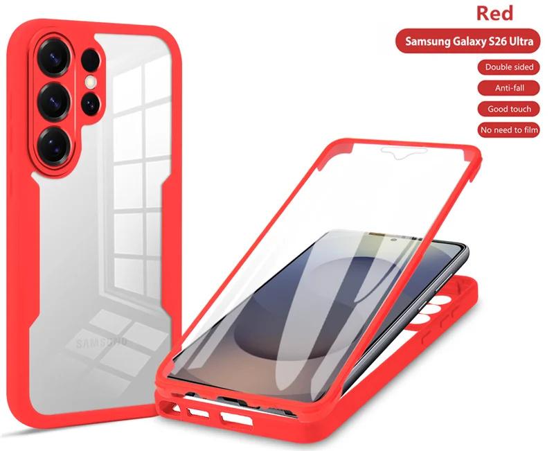 

360 Full Body Screen Protector Transparent Case For Samsung Galaxy S26 Ultra GalaxyS26 S 26 Plus 5G Silicone Slim Clear Cover Galaxy S26 Ultra