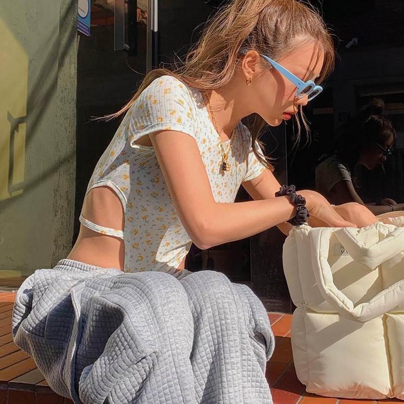 Summer Floral Sexy Jumpsuit - Korean Slim Fit, Crotch-Matched Design