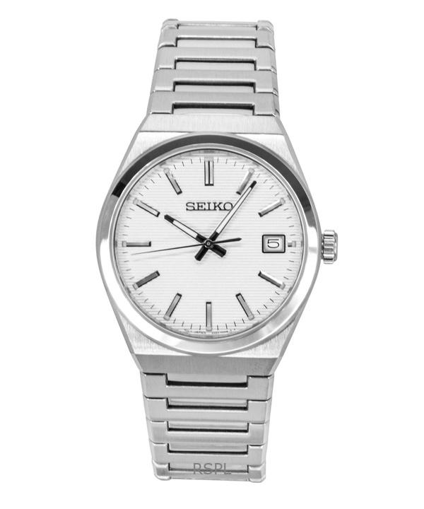 Seiko Conceptual Stainless Steel White Dial Quartz SUR553P1 100M Men's Watch