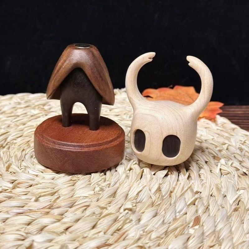 Walnut Wood Carving Game Surrounding Character Models Decor Desk Interior Accessories Anime Figures Collectibles Gift