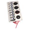 Rocker Switch Panel 8 Gang 12‑24V 5 Pin Blue Light Toggle On Off Lights Control Switch Panel