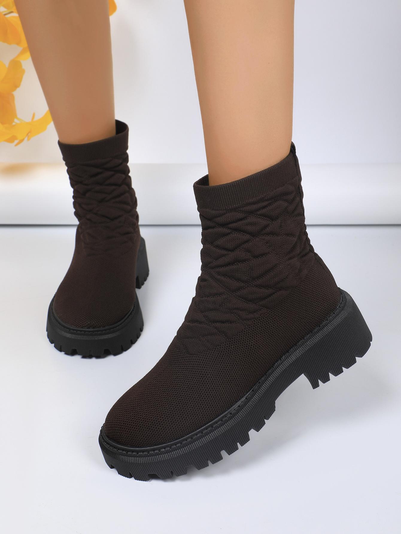 

Женские Носки Обувь Весна Осень Новая Мода Дышащие Повседневные Клинья Платформа Ботильоны Де Мухер Готические Ботинки 43