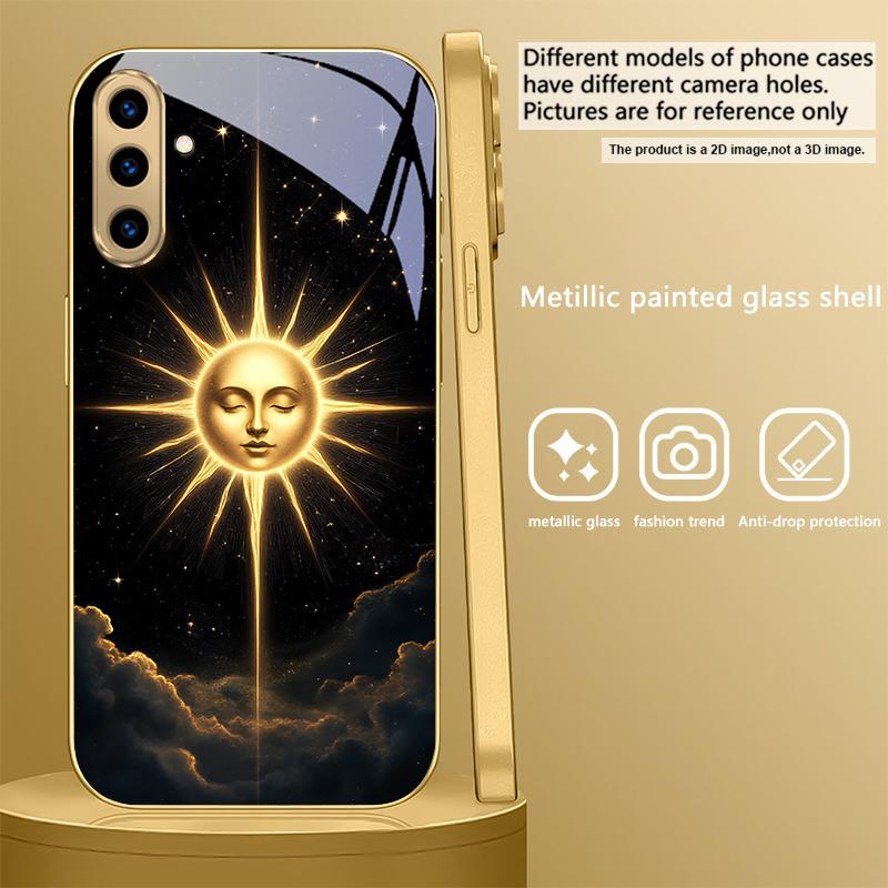 

Таинственный черный кот Для Samsung A 01 52S A04 A05S A10 A12 A13 22 23 24 36 42 M02 Note 10 20Ultra 8 9 Золотой стеклянный чехол для телефона Galaxy A03 Core